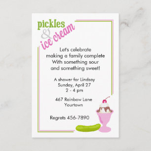 Pickles & Ice Cream Baby Shower Invitation