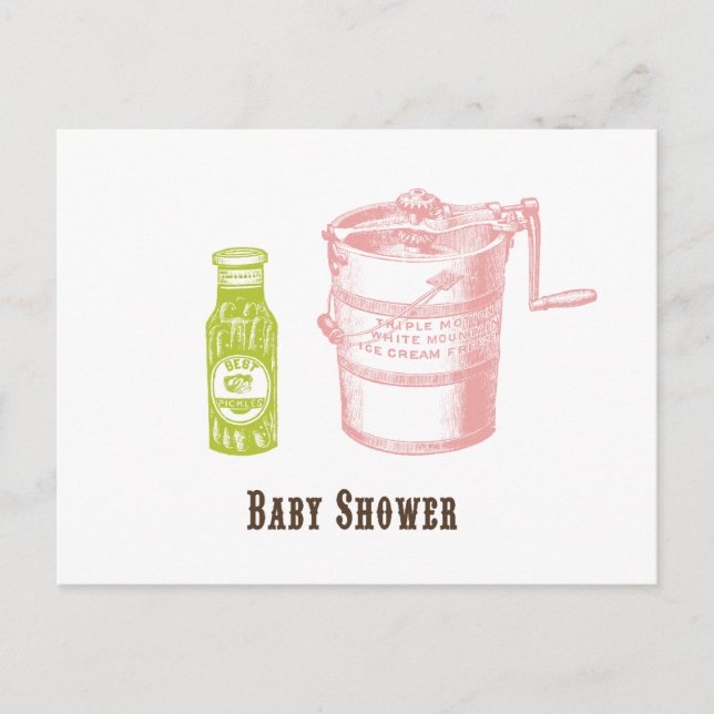 Pickles & Ice Cream Baby Shower Invitation (Front)