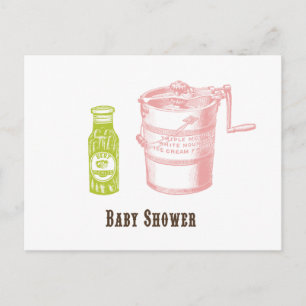 Pickles & Ice Cream Baby Shower Invitation Postcard