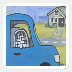 Pickles in the Car Square Sticker