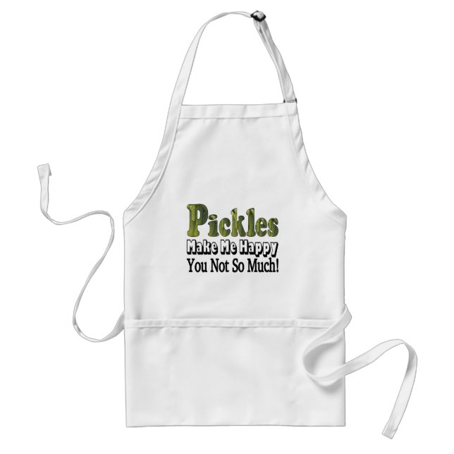 Pickles Make Me Happy Standard Apron (Front)