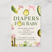 Pickles + Pacifiers Pink Baby Shower Diaper Raffle