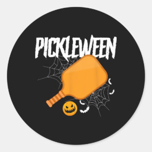 Pickleween Halloween Pickleball Classic Round Sticker