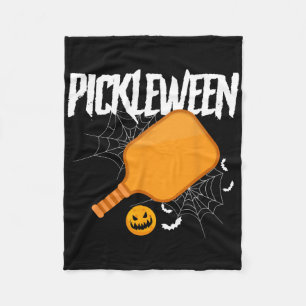 Pickleween Halloween Pickleball Fleece Blanket