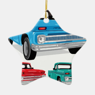 PickUp Farm Truck Ceramic Tree Decoration