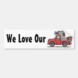 Pickup Truck Camper RV Bumper Sticker