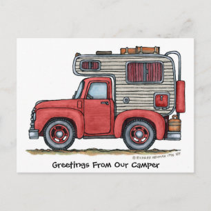 Pickup Truck Camper RV Post Cards