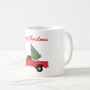 Pickup Truck Christmas Tree Coffee Mug