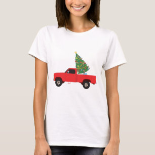 Pickup Truck Christmas Tree T-Shirt