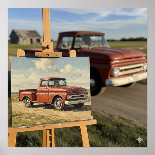 Pickup Truck Painting Poster (Front)
