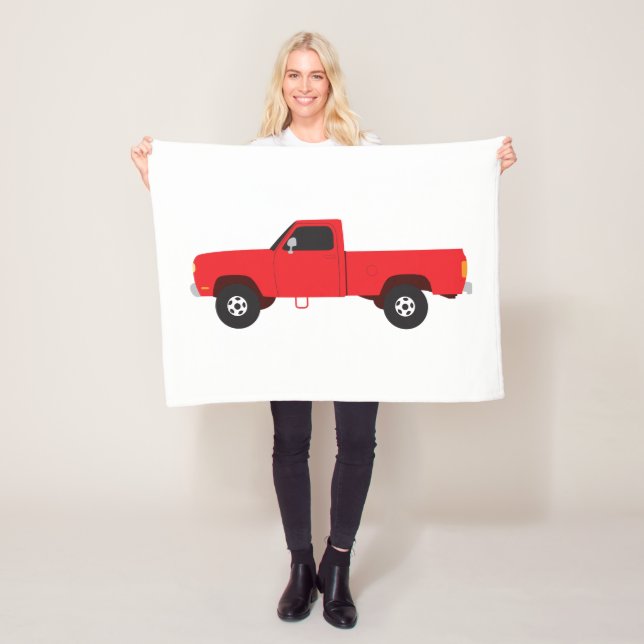 Pickup Truck Transportation Trucks Fleece Blanket (In Situ)
