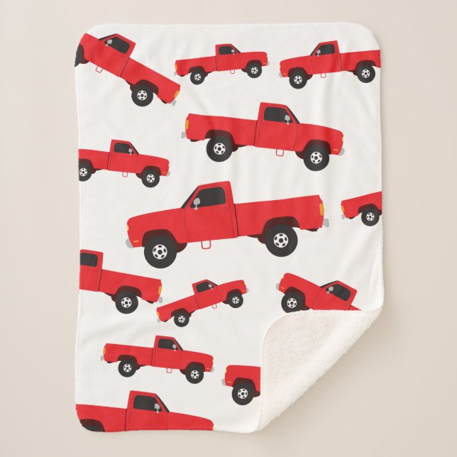 Pickup Truck Transportation Trucks Sherpa Blanket (Front)