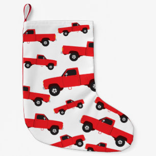 Pickup Truck Transportation Trucks Small Christmas Stocking