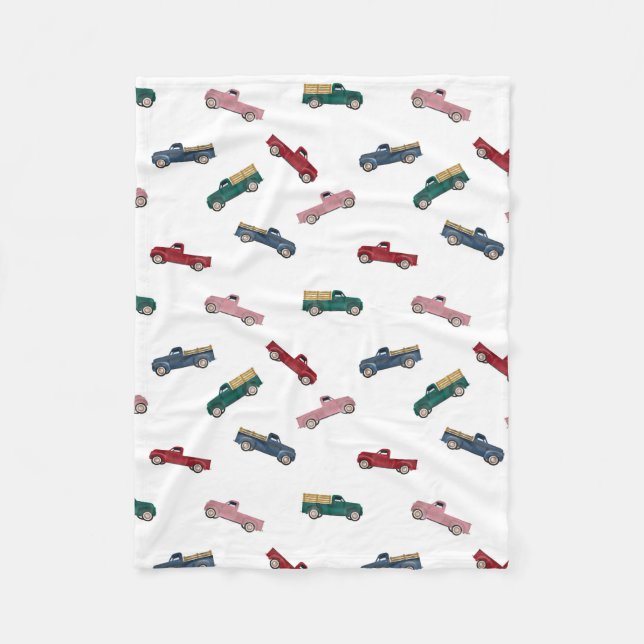 Pickup Trucks Cute Vehicles Car Transportation  Fleece Blanket (Front)