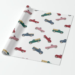 Pickup Trucks Cute Vehicles Car Transportation  Wrapping Paper