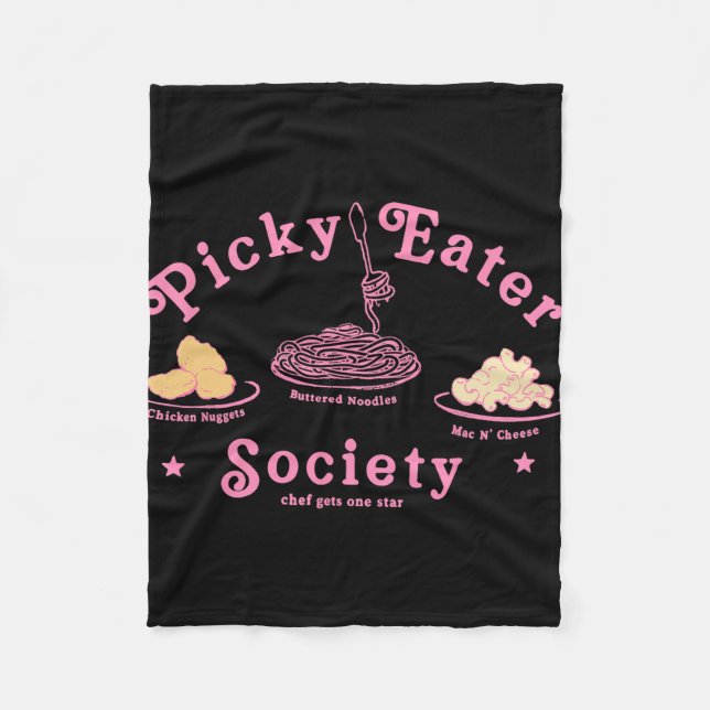 Picky Eater Society Chef Gets One Star Chicken Nug Fleece Blanket (Front)