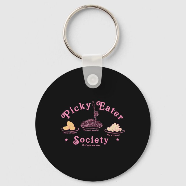 Picky Eater Society Chef Gets One Star Chicken Nug Key Ring (Front)
