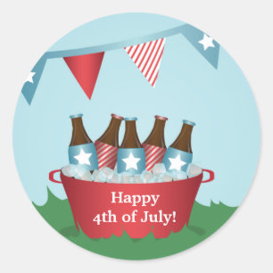 Picnic 4th of July Party Stickers