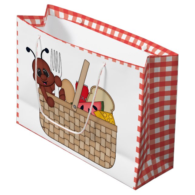 Picnic ants large party gift bag (Front Angled)