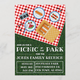 PICNIC at the PARK: Family Reunion Invitation