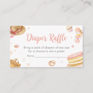 Picnic Baby Brunch Baby Shower Diaper Raffle Enclosure Card