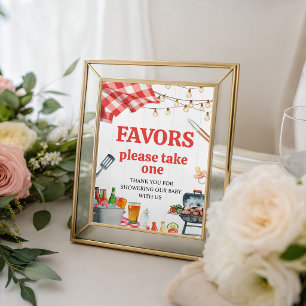 Picnic Baby-Q BBQ Favour Table Sign