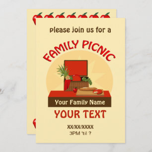 Picnic Basket Family Picnic Reunion Invite