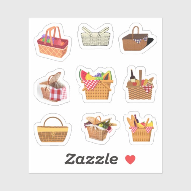 Picnic Basket Stickers (Sheet)