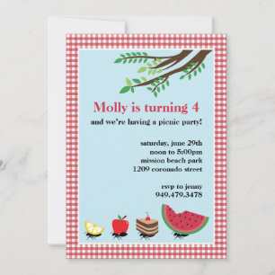 Picnic Birthday Party Invitation