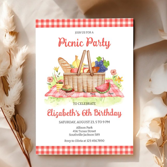 Picnic Birthday Party Invitation (Creator Uploaded)