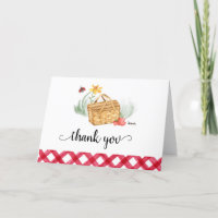 Picnic Birthday Party Thank You Card