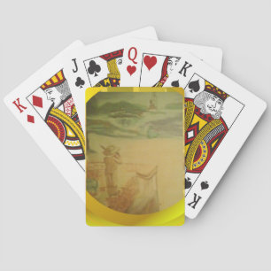 Picnic by the Seashore Concert Beach Art Playing Cards