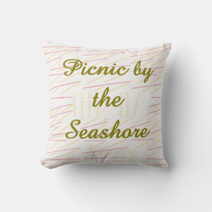 Picnic by the Seashore Train Cushion