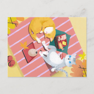 Picnic Cats Postcard