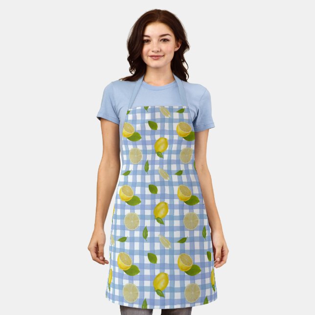  Picnic Citrus Mediterranean  Pattern  Apron (Worn)
