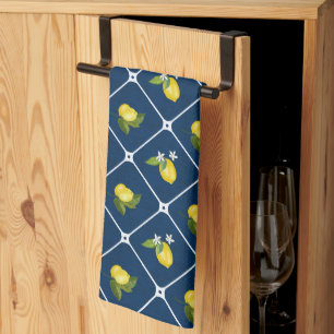 Picnic Citrus Mediterranean Pattern Tea Towel