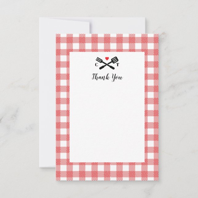 Picnic Cloth BBQ Thank You Note (Front)
