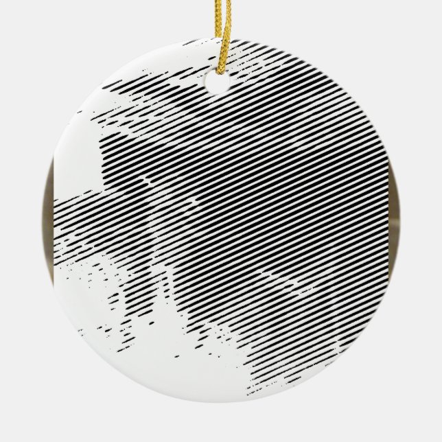 Picnic concert Groverallman  Ceramic Tree Decoration (Front)