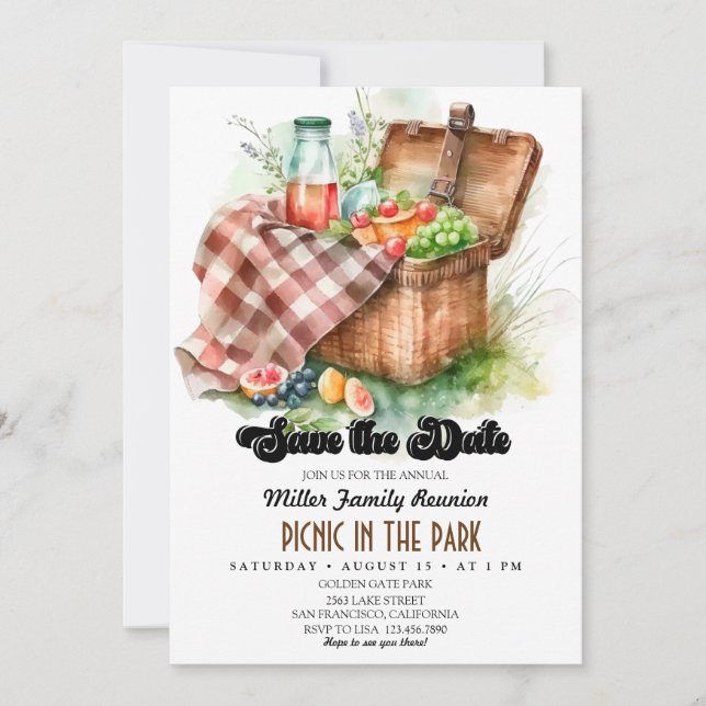 Picnic | Family Reunion Invitation (Front)