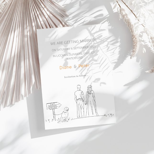 Picnic Garden Minimalist Black and White Wedding  Save The Date (Creator Uploaded)