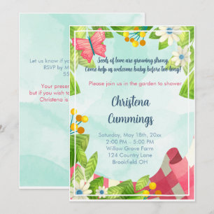 Picnic Garden Seeds of Love – Baby Shower Invitation