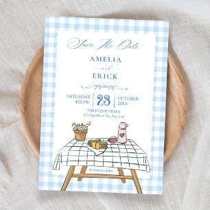Picnic garden wedding save the date