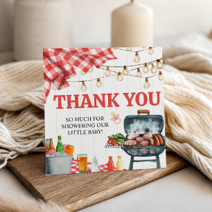 Picnic Gingham Baby-Q Favour Gift Tags
