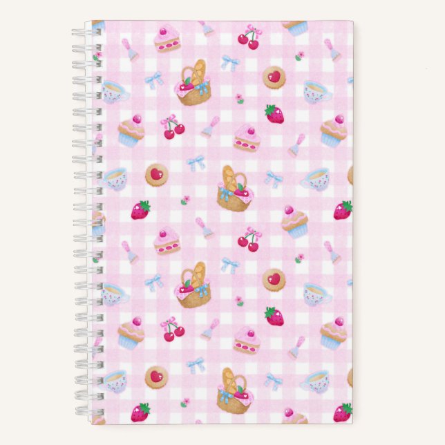 Picnic Gingham Pink Notebook (Front)