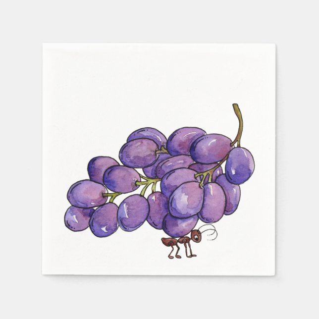 Picnic Grapes Napkin (Front)