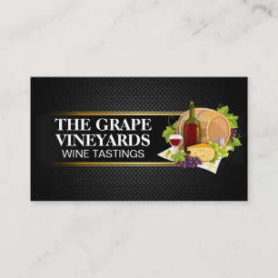Picnic Graphics   Wine and Cheese Business Card