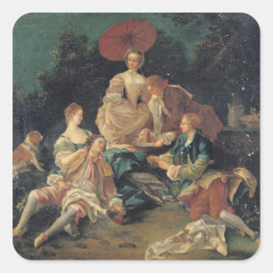 Picnic in a Park Square Sticker