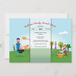 Picnic In The Park Family Style Invitation