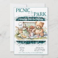 Picnic in the Park Green Plaid Boys Birthday
