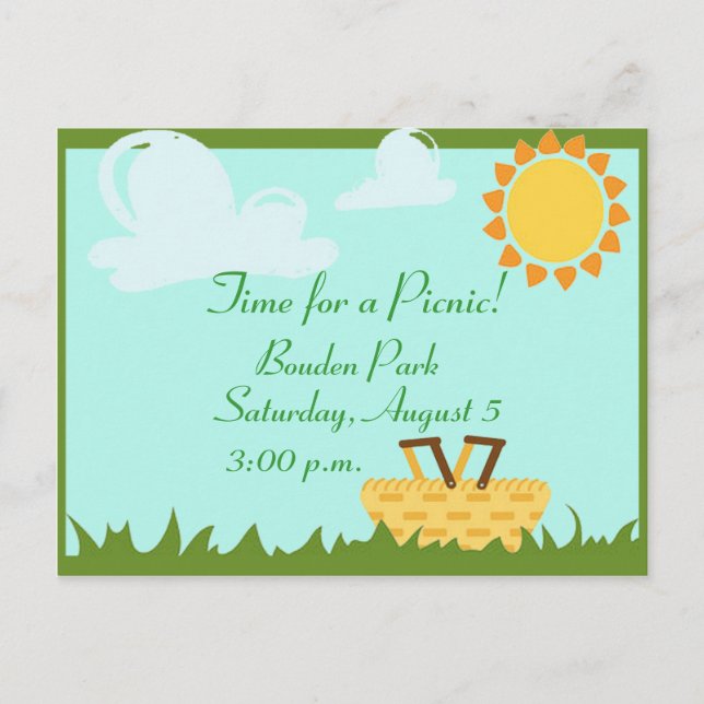 PICNIC invitation Postcard (Front)
